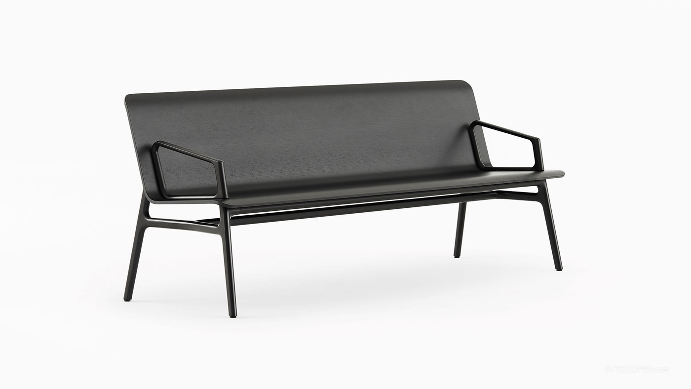 极简倒置Y型框架长椅家具设计欣赏-05