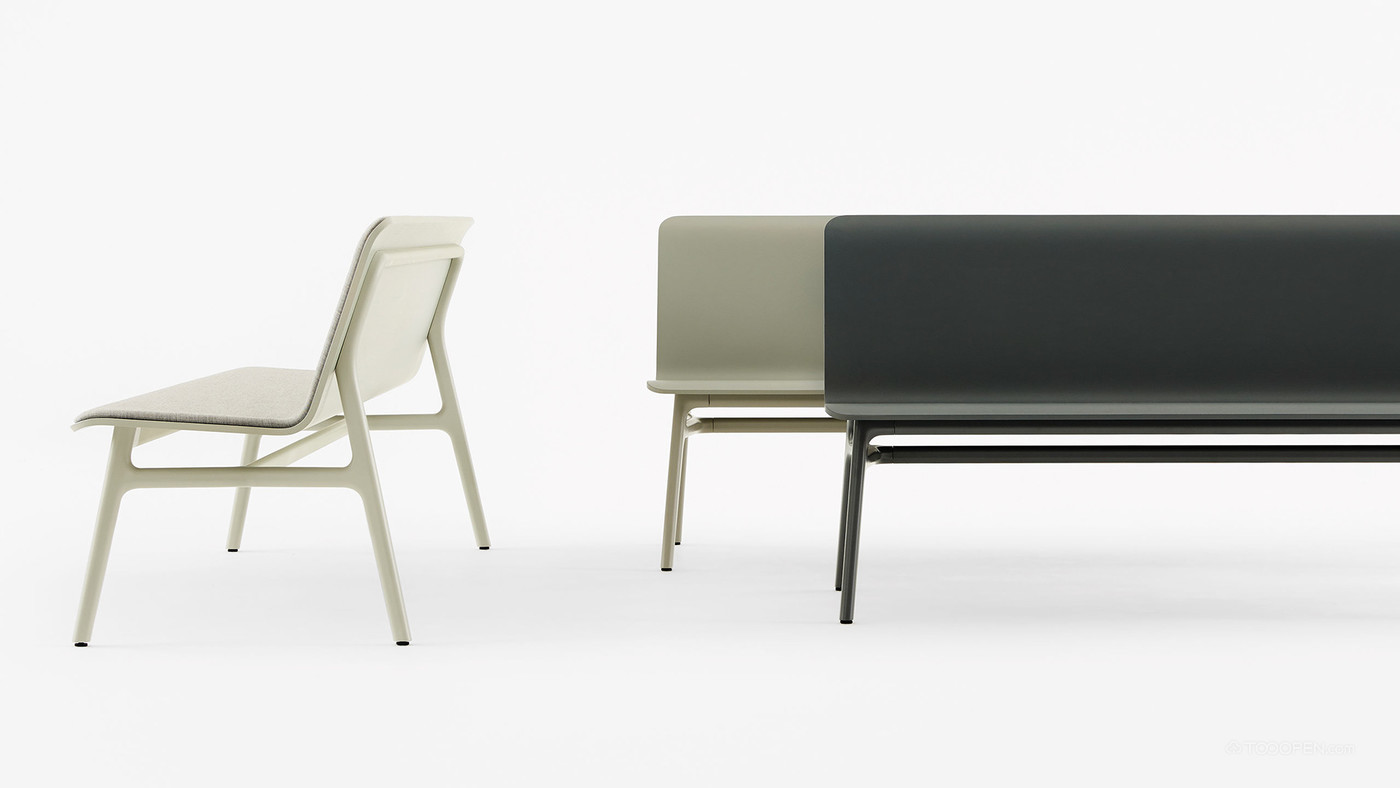 极简倒置Y型框架长椅家具设计欣赏-09