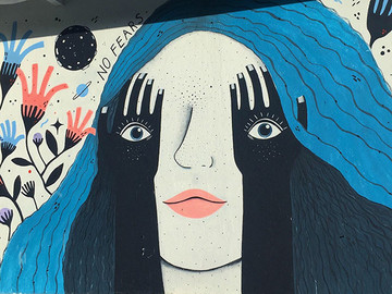 国外创意女性墙绘艺术作品图片欣赏