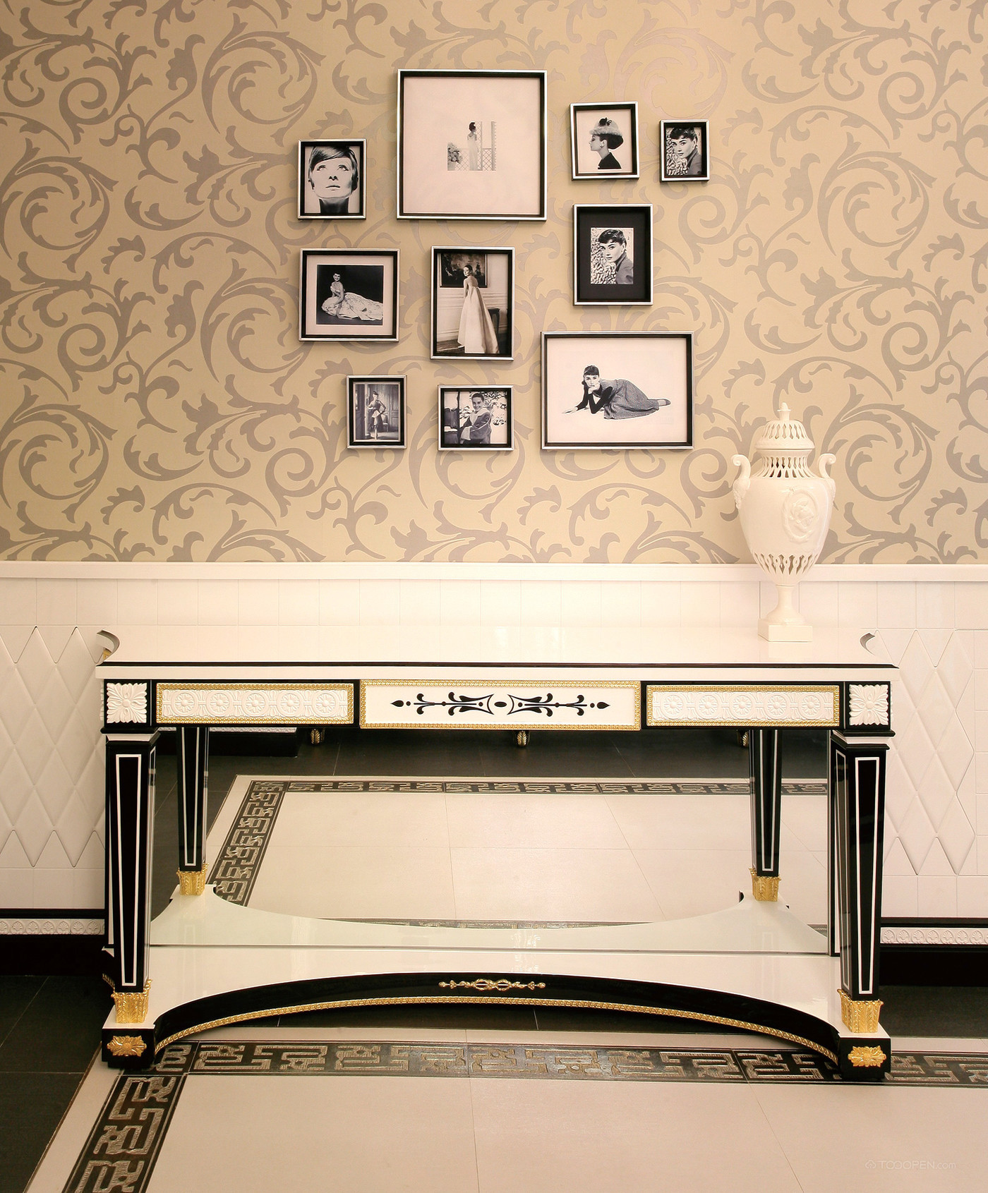 奢华古典的法式风格二居室家装设计欣赏-11