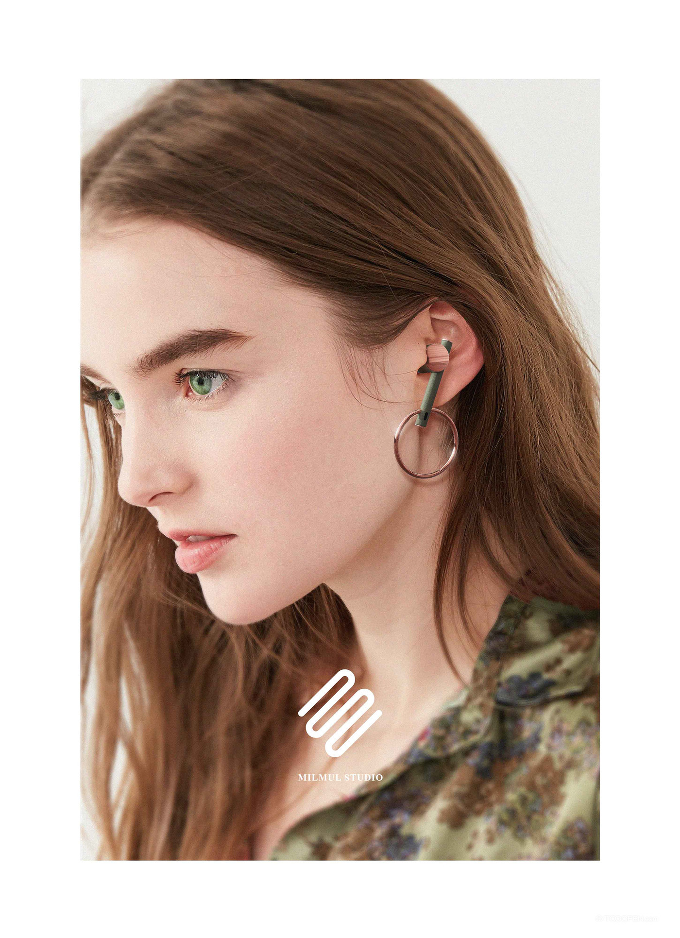 形似耳环的精致耳机产品设计高清图片-09
