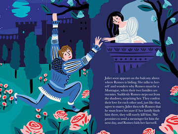 莎士比亚作品《罗密欧与朱丽叶》动漫插画作品欣赏