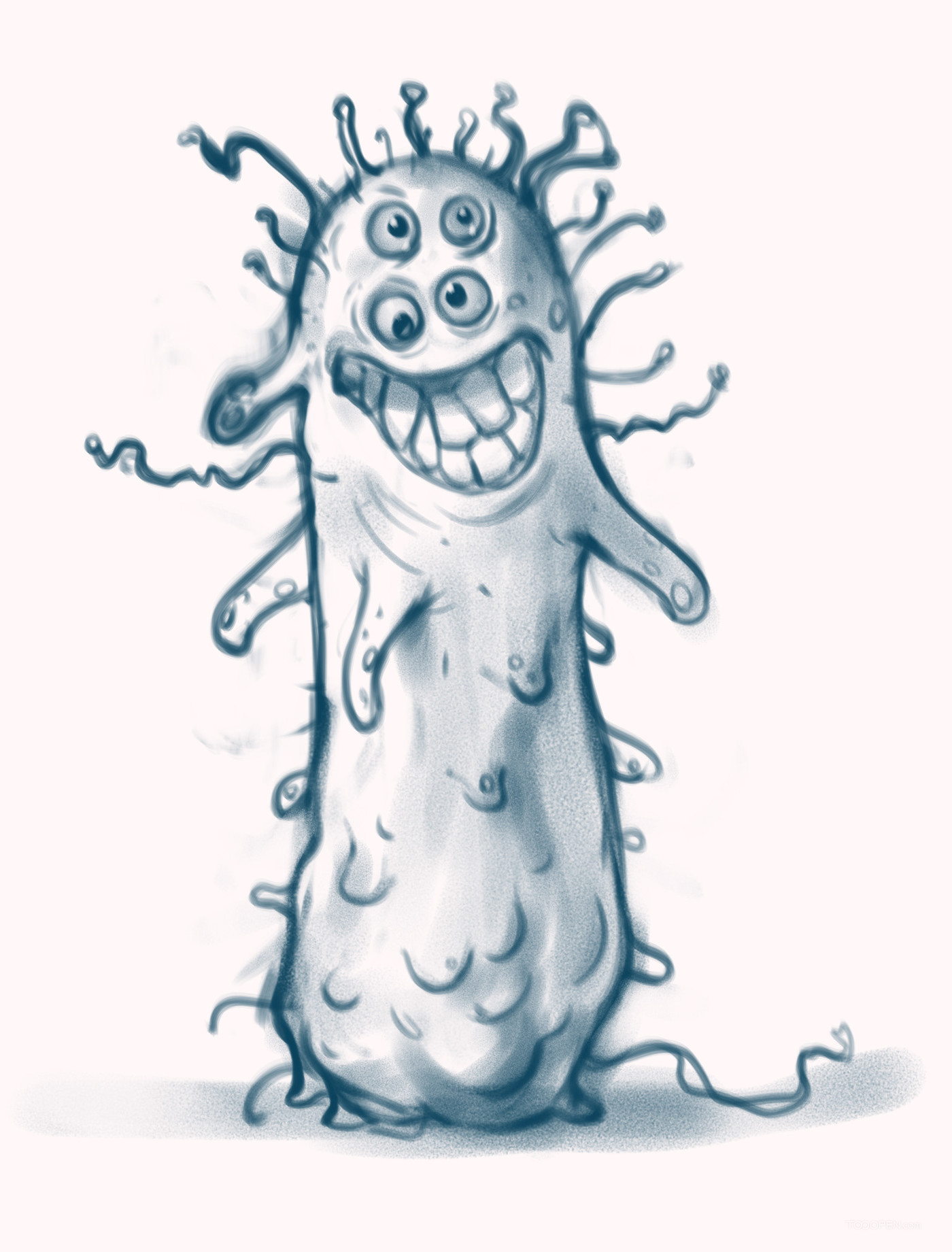 黏糊糊的史莱姆细菌插画图片-05