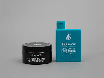 海盐身体护肤磨砂膏外包装设计图片