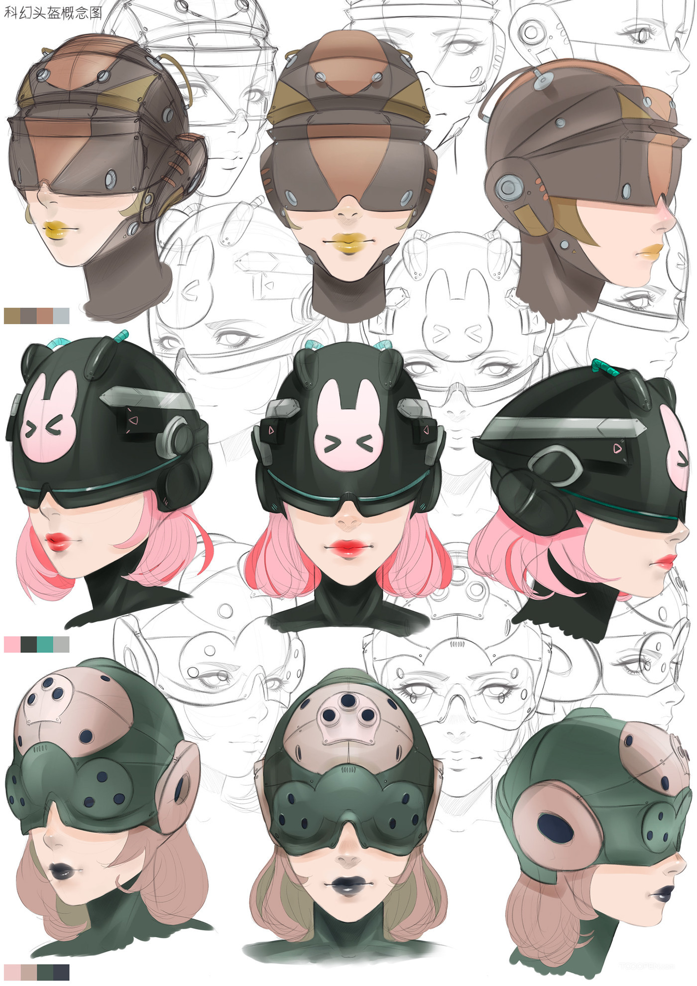 科幻头盔概念动漫设计欣赏-03