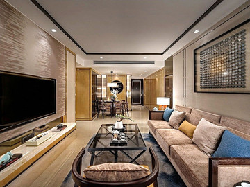 新中式风格三居室家装设计作品图片