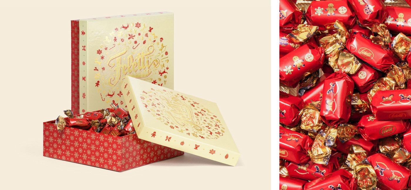 圣诞喜糖巧克力美食小点心可爱趣味包装设计图片-03