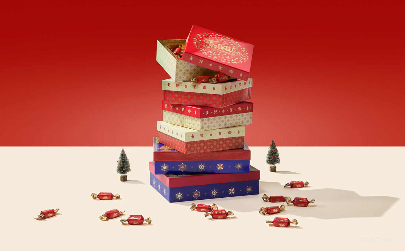 圣诞喜糖巧克力美食小点心可爱趣味包装设计图片-06