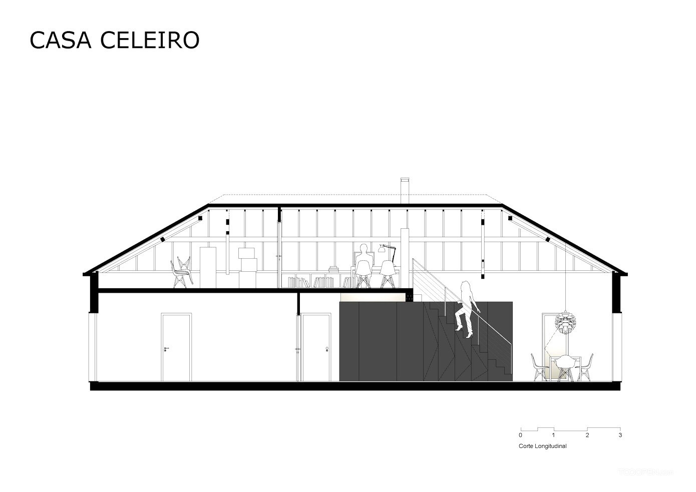 黑白北欧风格Loft家装设计图片-13