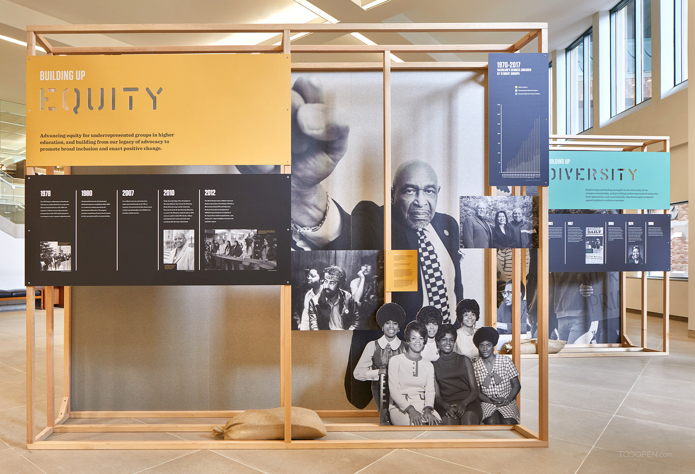 华盛顿大学少数民族事务与多样性办公室50周年展览展示设计作品-05