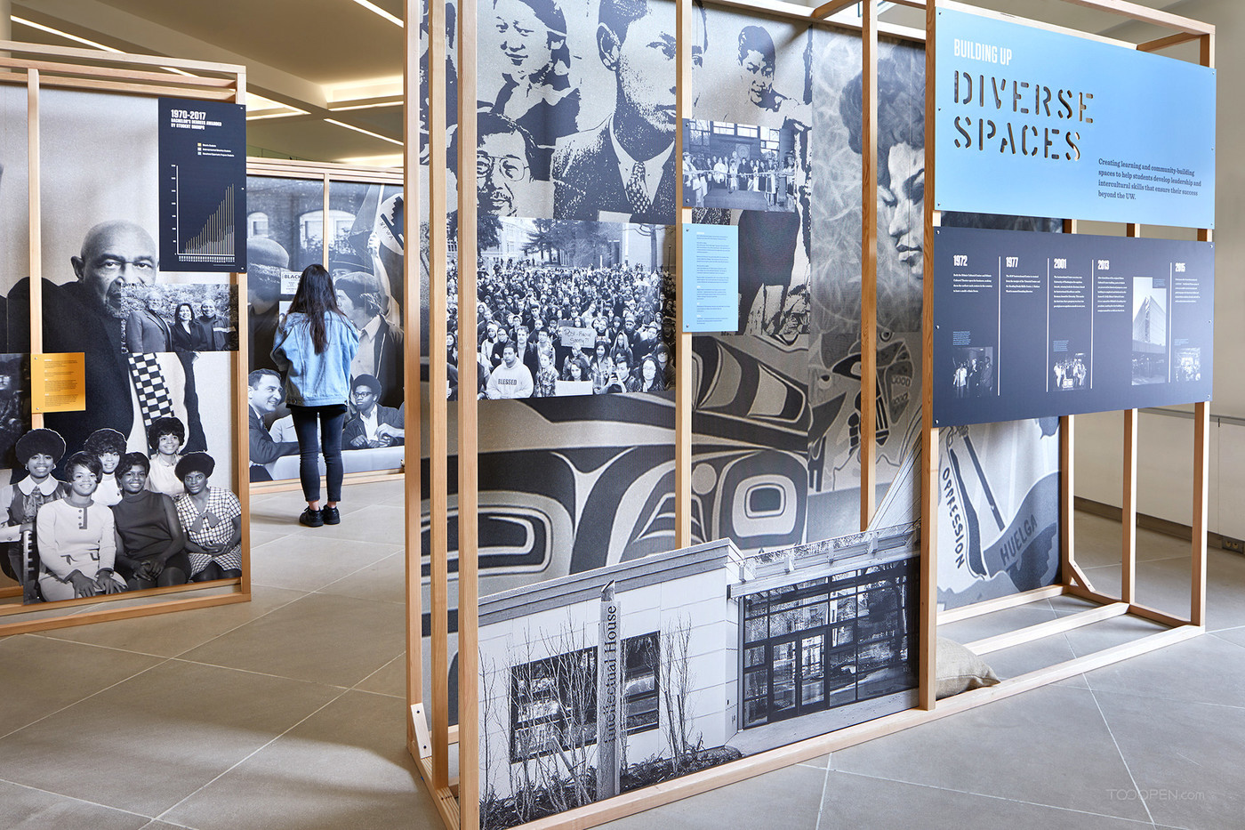 华盛顿大学少数民族事务与多样性办公室50周年展览展示设计作品-06