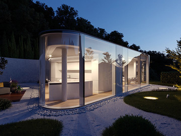 透明玻璃住宅建筑设计作品欣赏