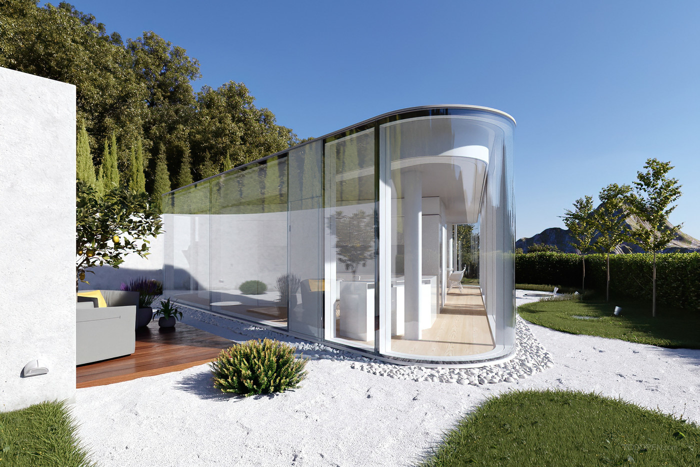 透明玻璃住宅建筑设计作品欣赏-02