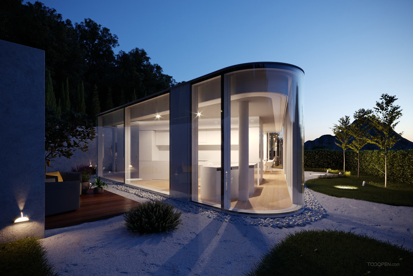 透明玻璃住宅建筑设计作品欣赏-10