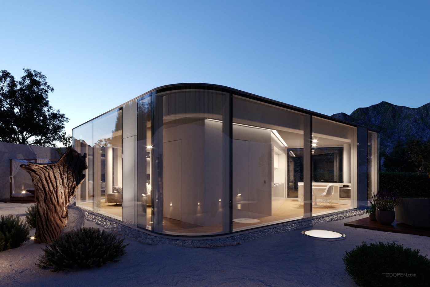 透明玻璃住宅建筑设计作品欣赏-12