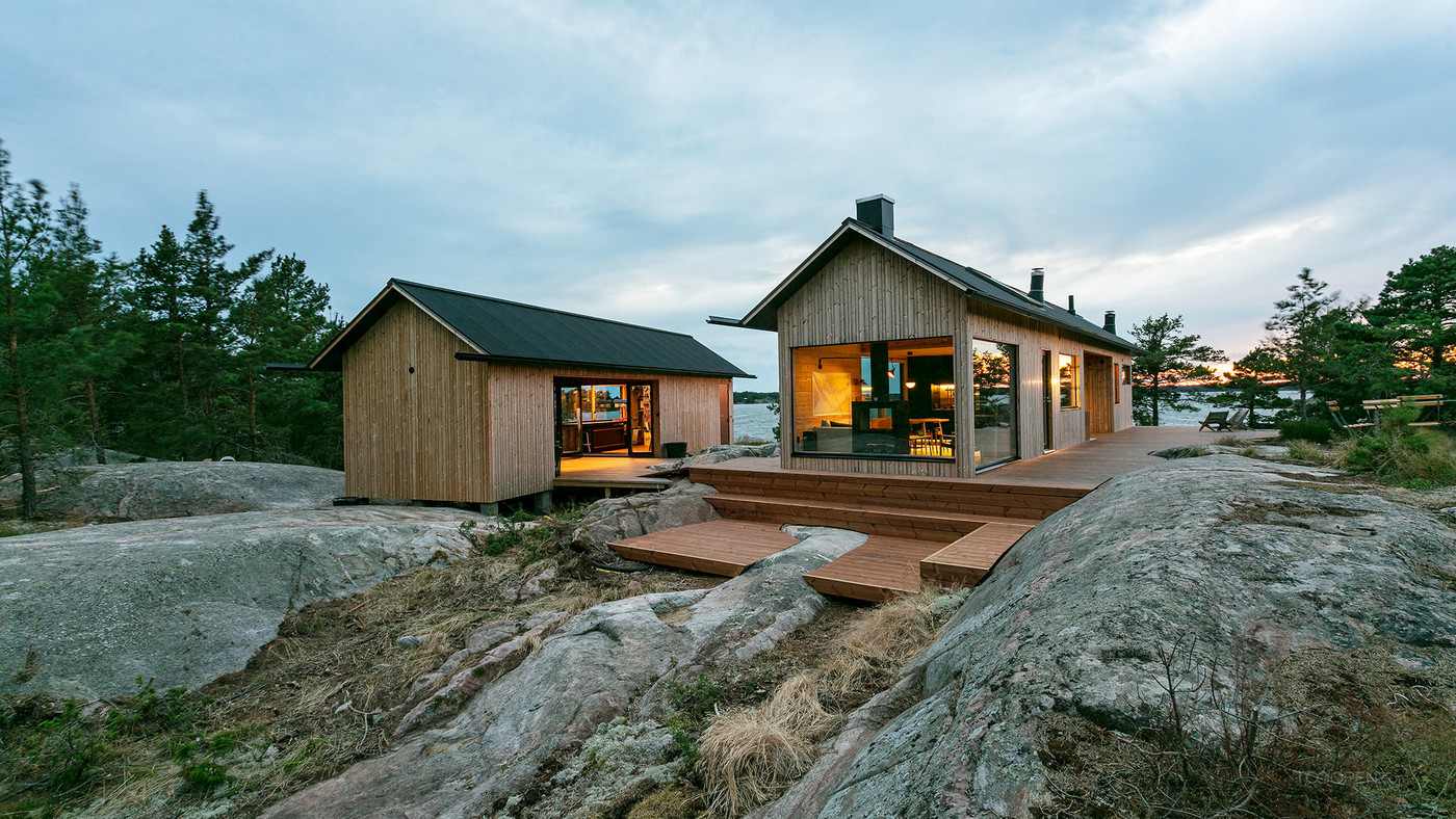 芬兰岛上小屋建筑设计作品欣赏-02