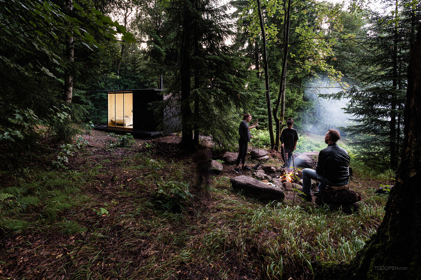 原木风格林间小屋建筑设计作品-02