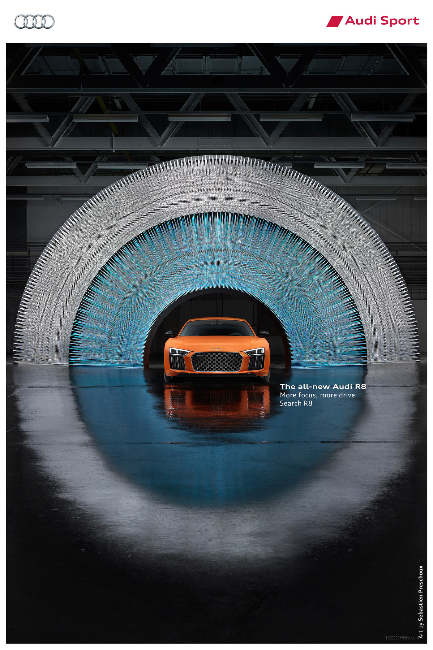 奥迪R8创意汽车平面广告海报设计欣赏-01