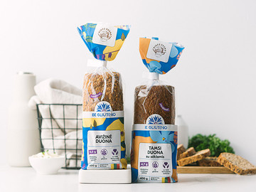 全麦面包有机健康食品包装设计图片