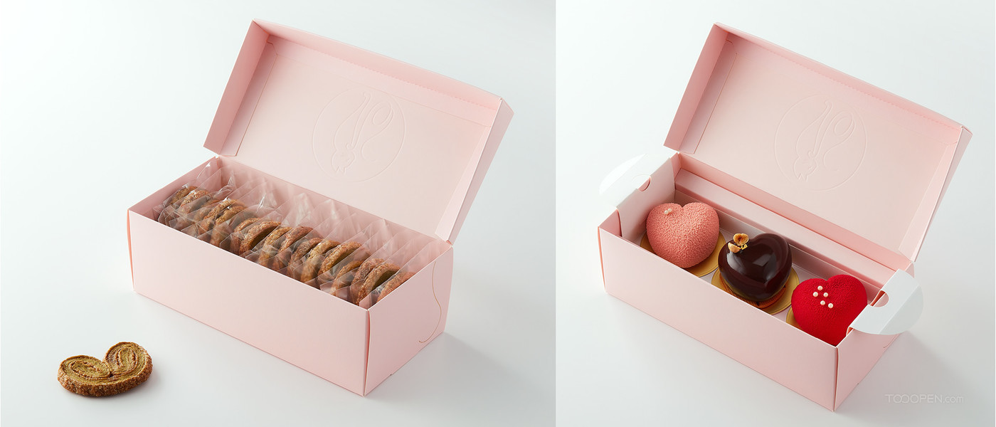 粉色系甜心蛋糕美食包装设计作品欣赏-09