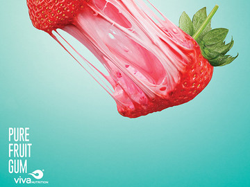 Viva Nutrition纯果胶创意广告海报设计欣赏