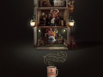 咖啡王国创意平面广告海报设计欣赏