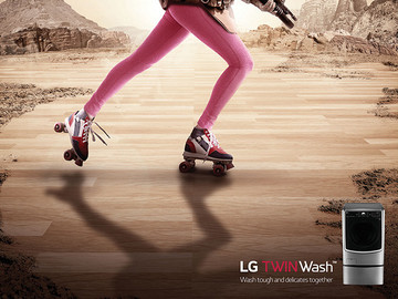 LG洗衣机创意合成广告海报设计欣赏
