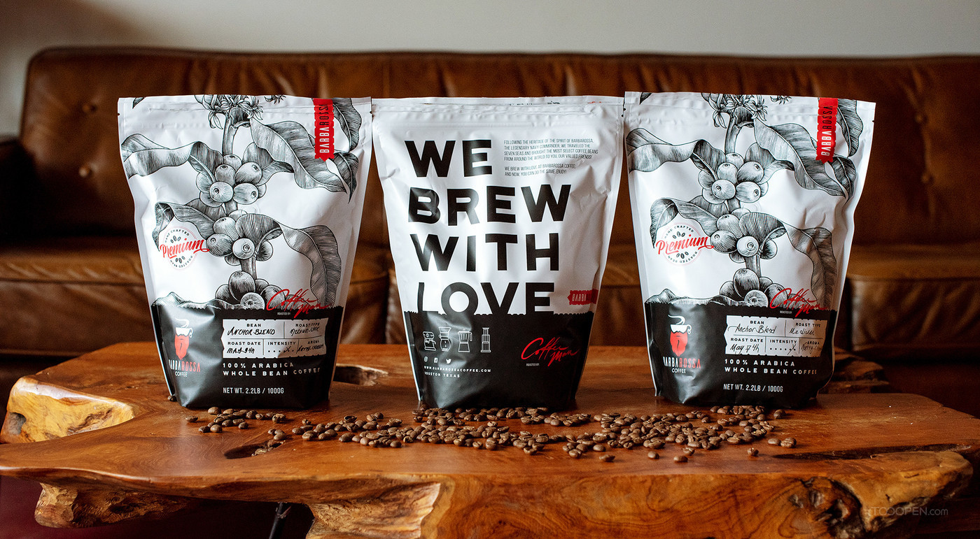 百分百阿拉比卡咖啡豆产品包装设计图片欣赏-06