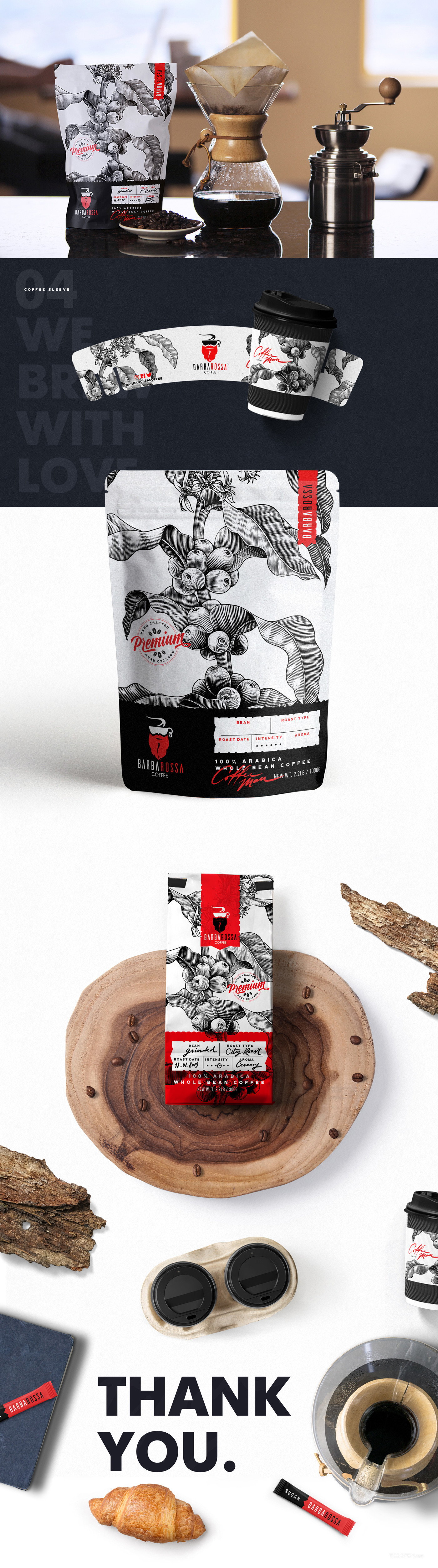 百分百阿拉比卡咖啡豆产品包装设计图片欣赏-08