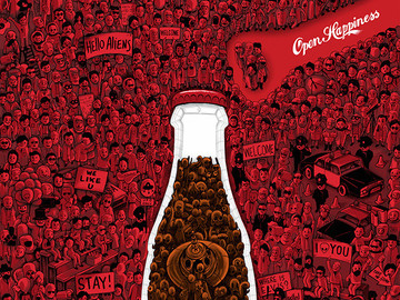 可口可乐碳酸饮料平面广告海报设计欣赏