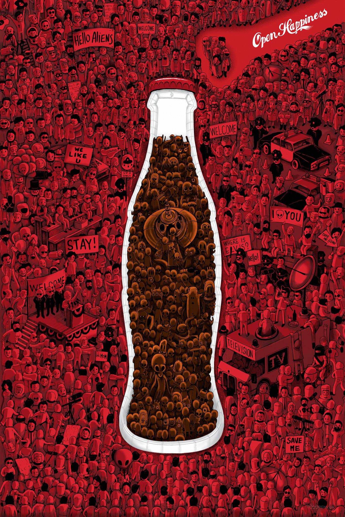 可口可乐碳酸饮料平面广告海报设计欣赏-01