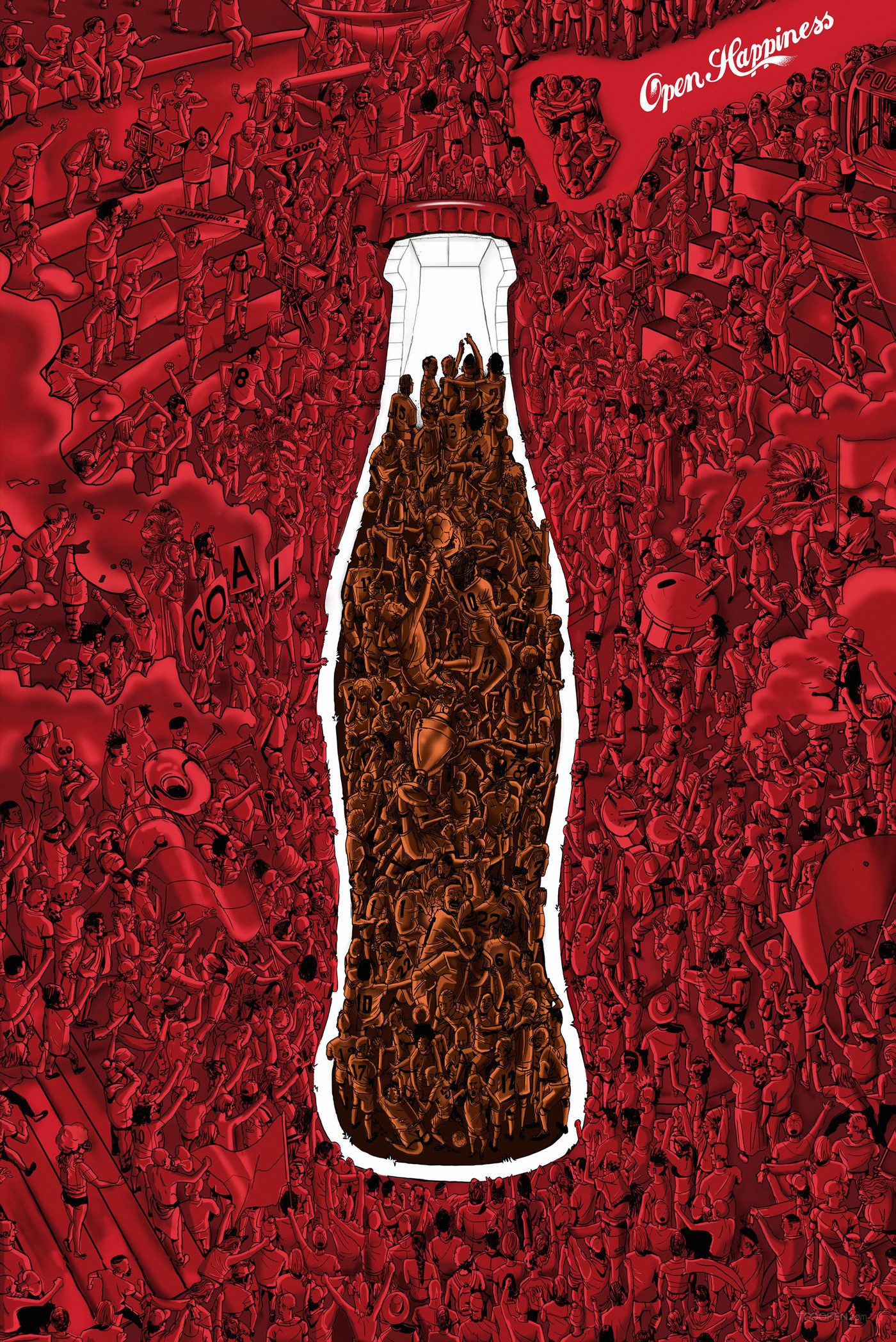 可口可乐碳酸饮料平面广告海报设计欣赏-03