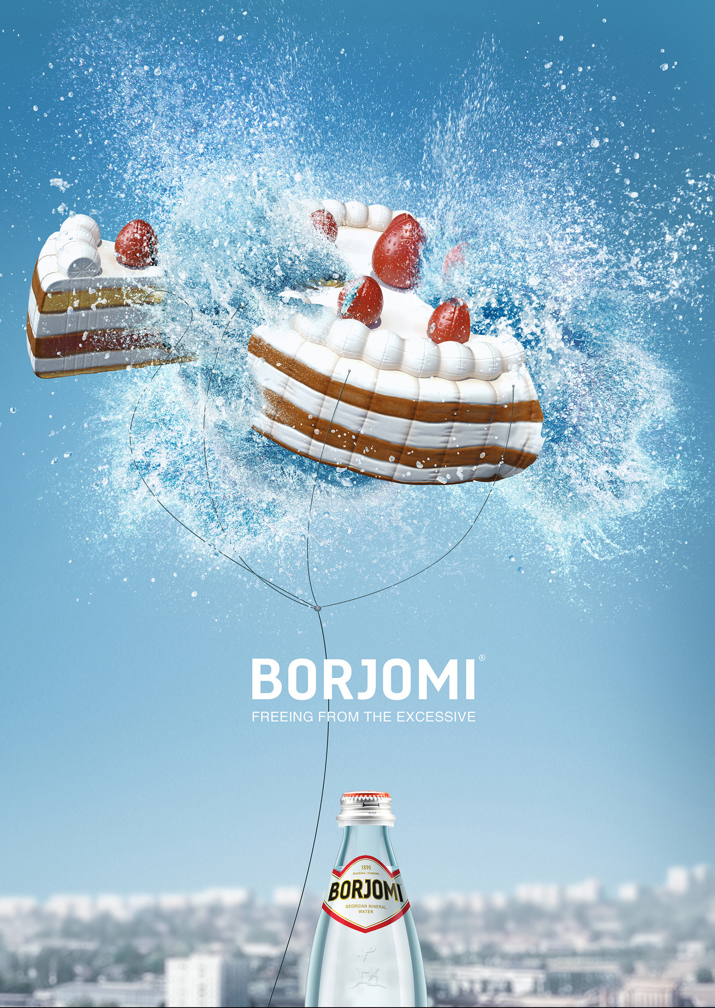 BORJOMI饮品创意合成广告海报作品欣赏-04