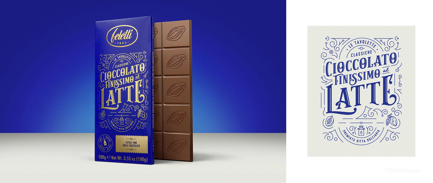 经典纯可可豆制作巧克力食品包装设计作品欣赏-03