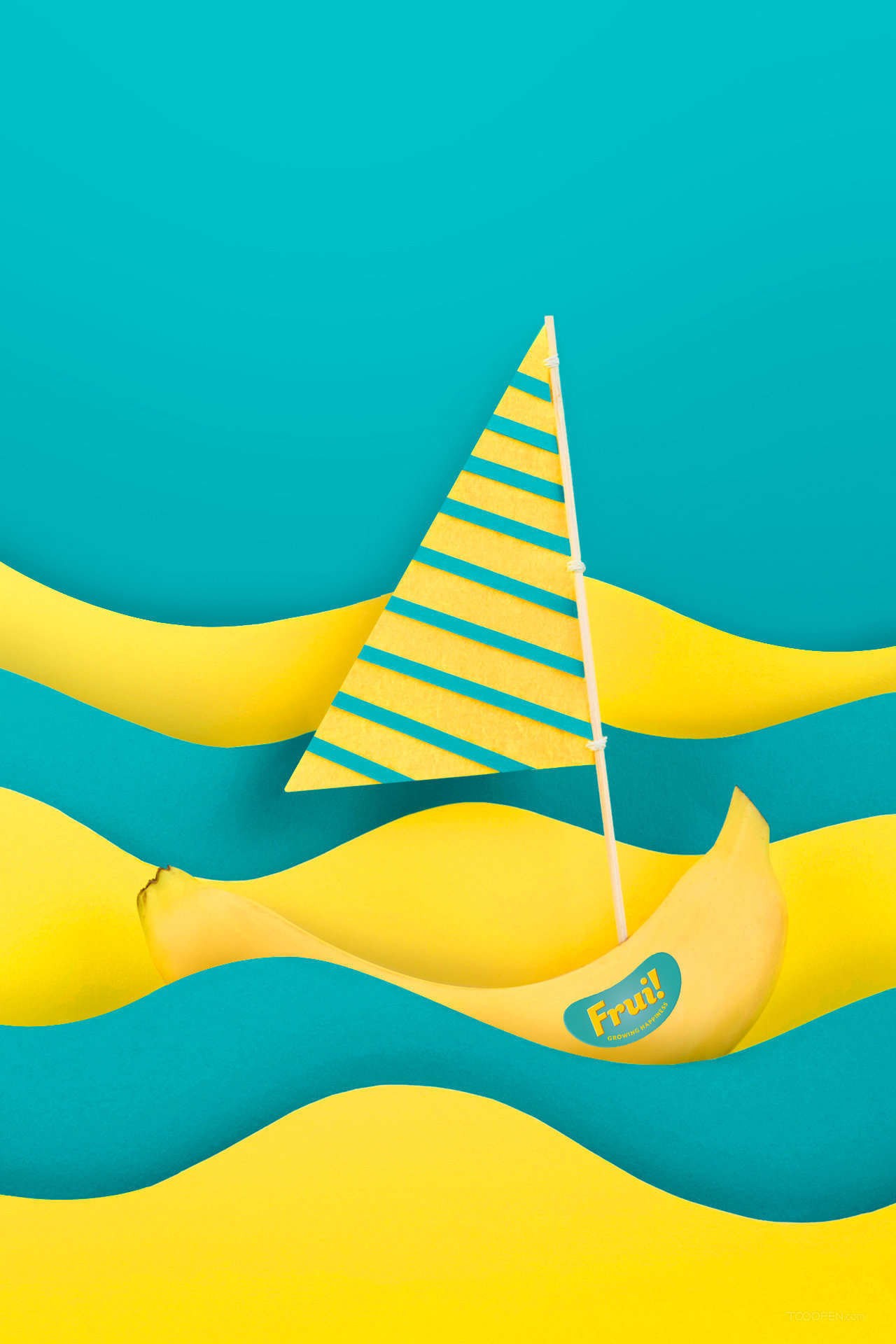 香蕉自由新鲜水果食品包装设计作品欣赏-08