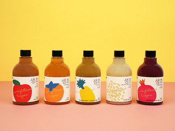 韩国趣味卡通果蔬饮品包装设计作品欣赏