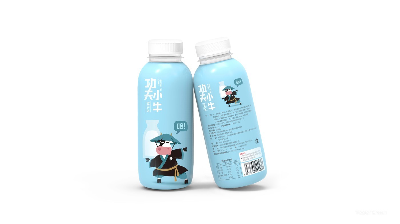 功夫小牛鲜奶饮品包装设计作品欣赏-03