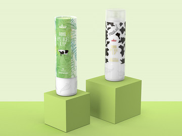 轻醇巴氏杀菌风味酸奶健康食品包装设计图片