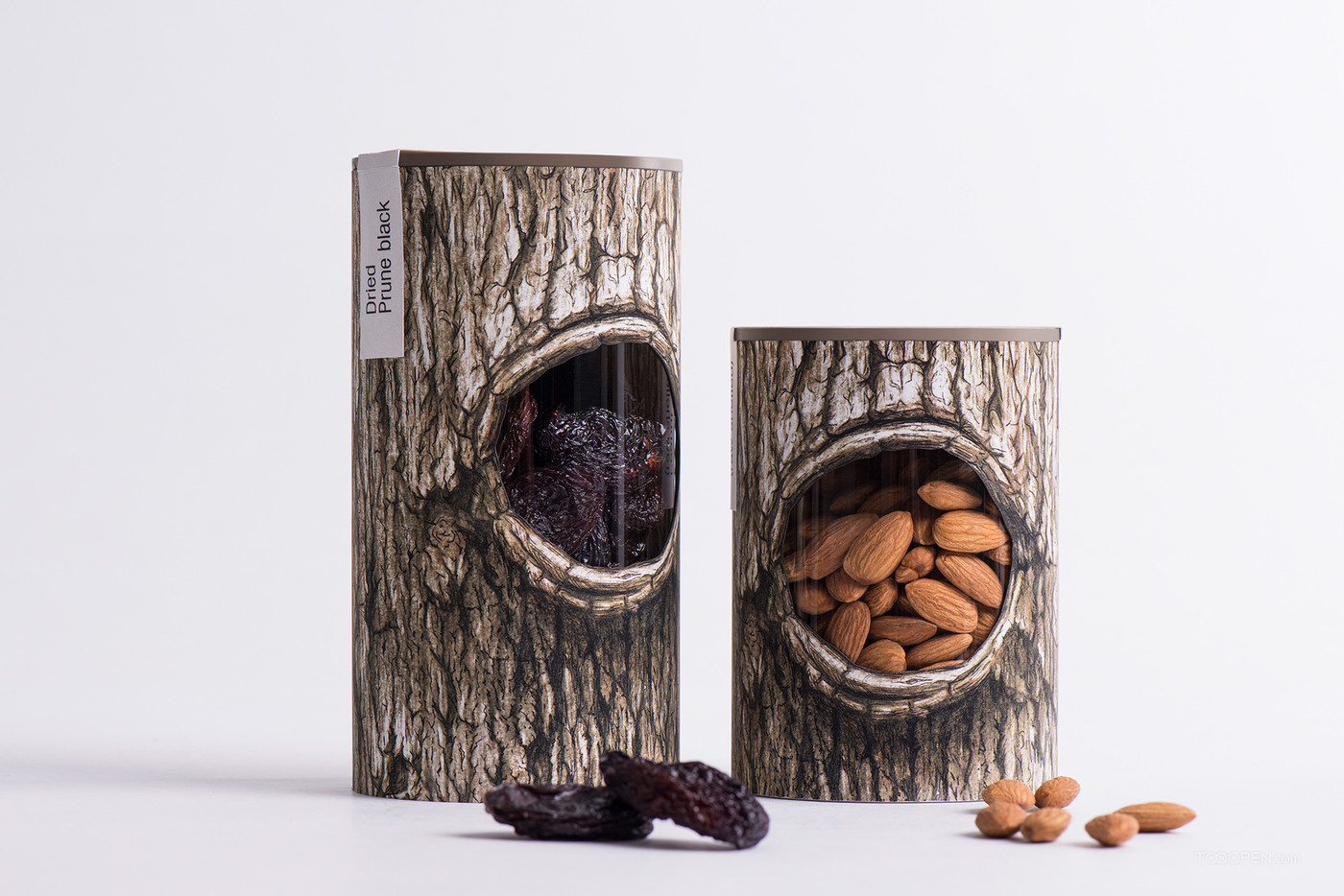 树洞小食果干食品创意包装设计作品欣赏-01