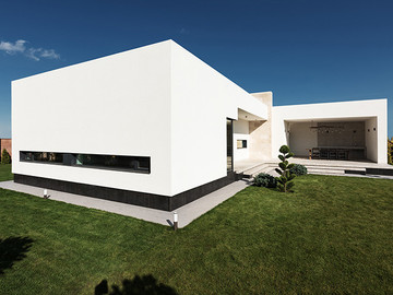 白色极简北欧风格住宅建筑设计图片
