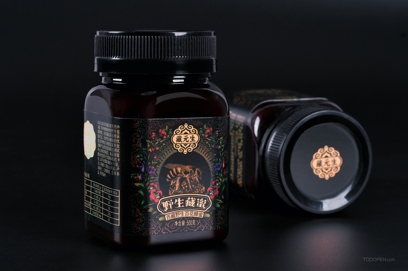 西藏野生百花蜂蜜高端食品包装设计作品欣赏-04