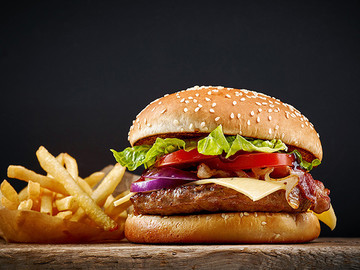 高清田园汉堡美食广告摄影图片