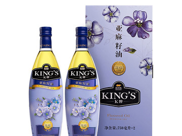 KING`S亞麻籽油高端食用油包裝設計作品欣賞