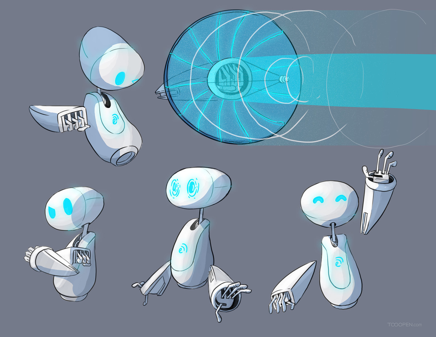 一组智能机器人展示图插画作品欣赏-02