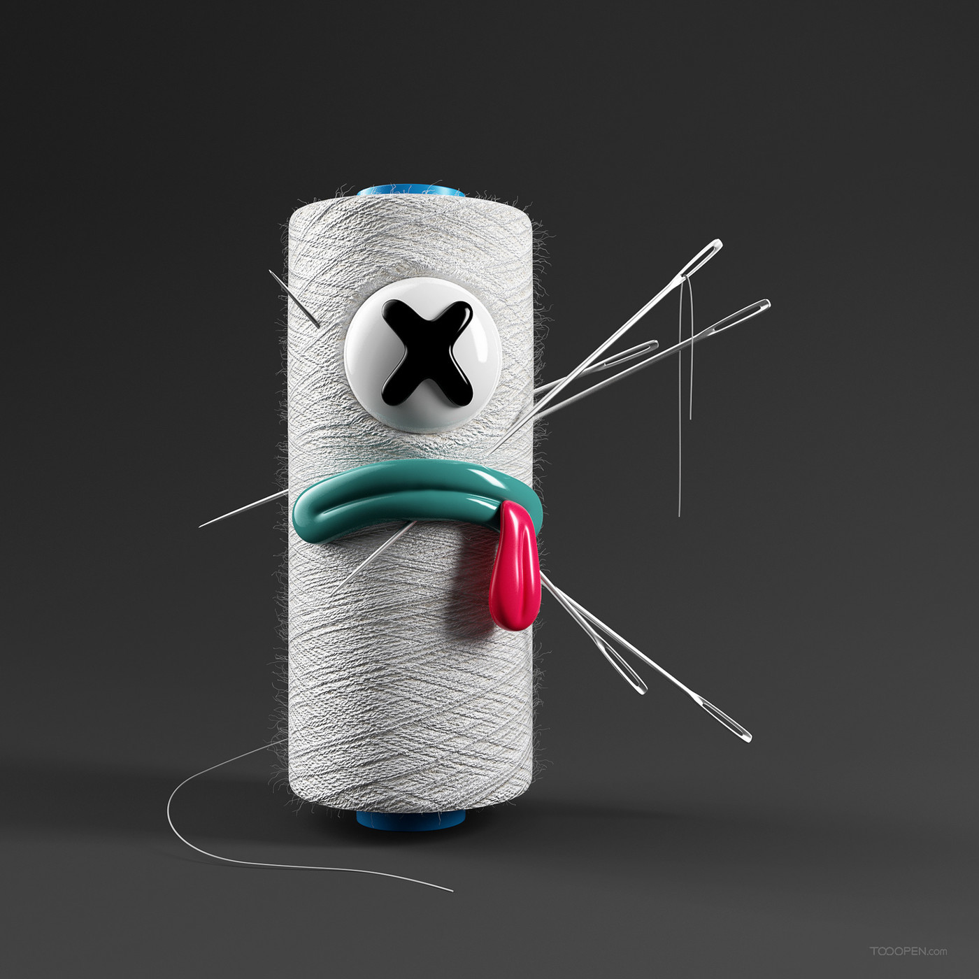 香烟气球吸管3D动漫设计欣赏-03