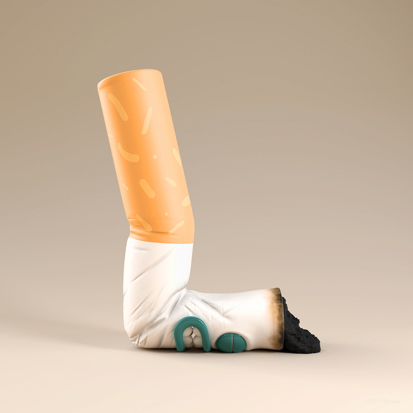 香烟气球吸管3D动漫设计欣赏-04