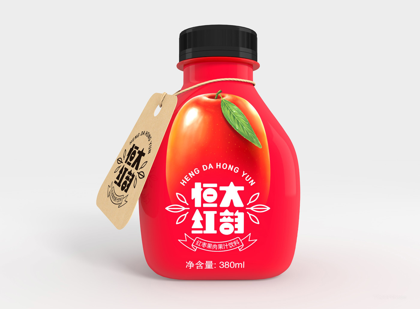 恒大红枣果肉果汁饮料食品包装设计作品欣赏-01