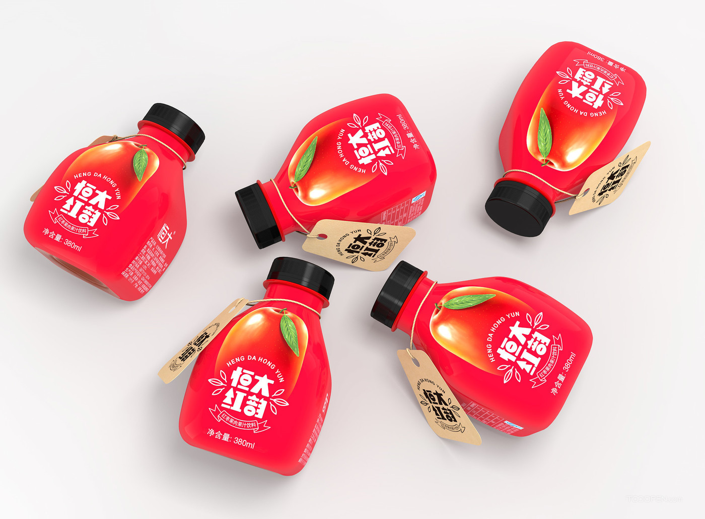恒大红枣果肉果汁饮料食品包装设计作品欣赏-04