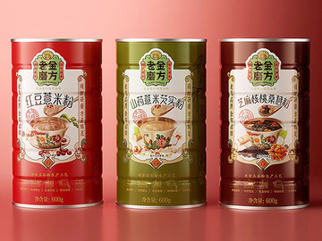 傳統美食紅豆薏米粉產品包裝設計圖片