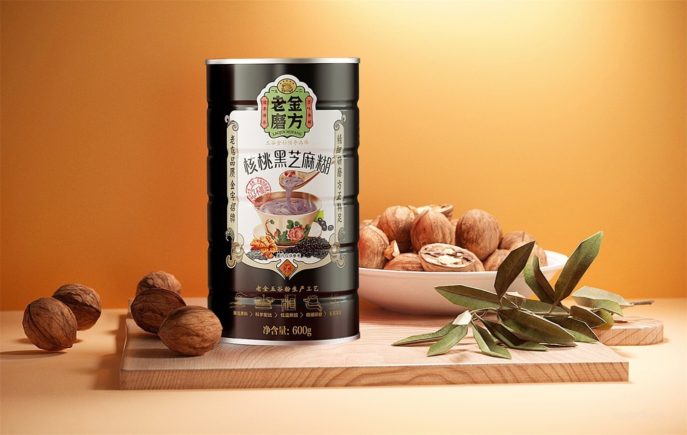 传统美食红豆薏米粉产品包装设计图片-05